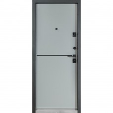Двери входные БУЛАТ Термо Fortezza модель №563/556 срез камня/серый шифер