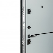 Двери входные БУЛАТ Термо Fortezza модель №563/556 срез камня/серый шифер