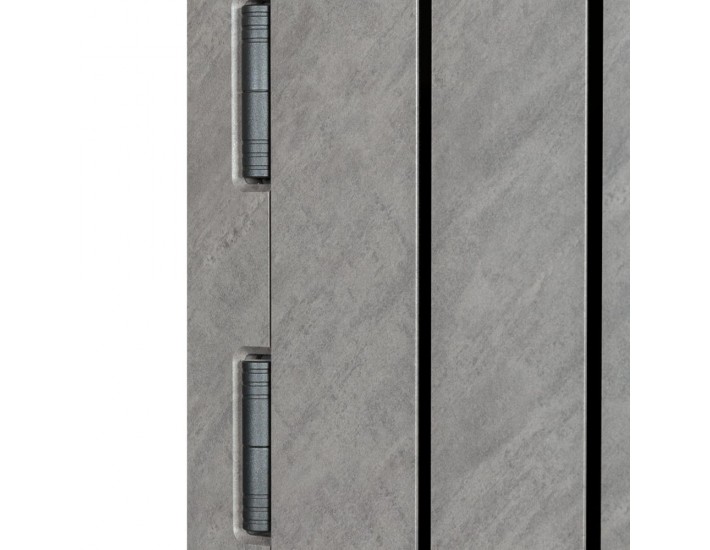 Фото Входная дверь квартирного типа Термо Fortezza модель №563/556 срез камня/серый шифер 7