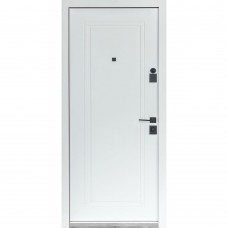 Двери входные БУЛАТ Термо Статус (квадро) мод. №269/263 Хром/Белый матовый