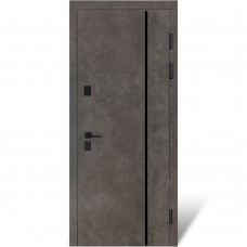 Двери входные БУЛАТ Термо Ультра мод. №546/607-зеркало рокси антрацит серый/белая шагрель