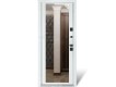 Фото Вхідні двері квартирного типу Термо Ультра мод. №546/607-дзеркало роксі антрацит сірий/біла крокрель 3