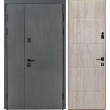 Входная дверь уличного типа Термо House 1200 мод. №703/191 антрацит/дуб полярный