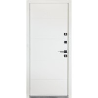 Двери входные БУЛАТ Термо House мод. №703/191 венге темный/белый атласный