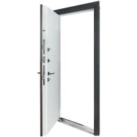 Двери входные БУЛАТ Термо House мод. №703/191 венге темный/белый атласный