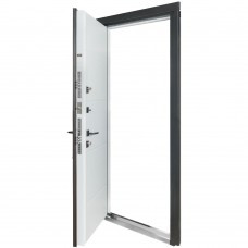 Двери входные БУЛАТ Термо House мод. №703/191 венге темный/белый атласный