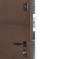 Двери входные БУЛАТ Термо House мод. №703/191 венге темный/белый атласный