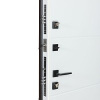 Двери входные БУЛАТ Термо House мод. №703/191 венге темный/белый атласный