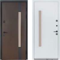 Двери входные БУЛАТ Термо House мод. №705/431 венге темный/белый атласный