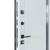 Двери входные БУЛАТ Термо House мод. №705/431 венге темный/белый атласный