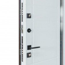 Двери входные БУЛАТ Термо House мод. №705/431 венге темный/белый атласный