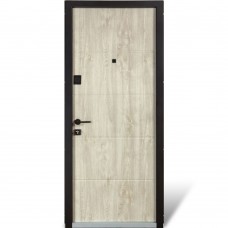 Двері вхідні БУЛАТ В-82 мод. Гладка/191 венге/дуб полярний