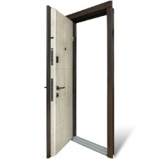 Двері вхідні БУЛАТ В-82 мод. Гладка/191 венге/дуб полярний