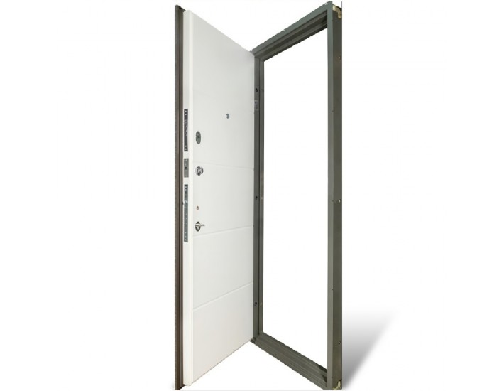 Фото Дверь входная квартирного типа К-8 мод. №514/191 венге горизонт серый/дуб пломбир 4