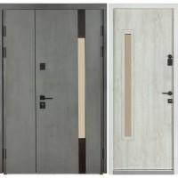 Двери входные БУЛАТ Термо House 1200 мод. №705/428 антрацит/дуб полярный