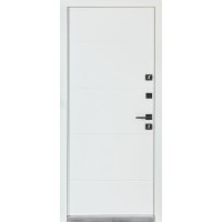 Двери входные БУЛАТ Термо House мод. №703/191 темный антрацит/белый атласный