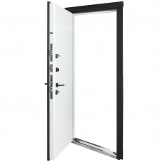 Двери входные БУЛАТ Термо House мод. №703/191 темный антрацит/белый атласный