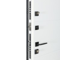 Двери входные БУЛАТ Термо House мод. №703/191 темный антрацит/белый атласный