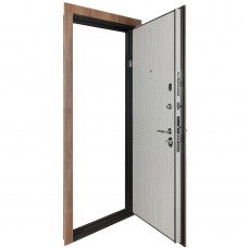 Двери входные БУЛАТ Revolut В-81 мод. №564/264 спил дерева коньячный/венге парма