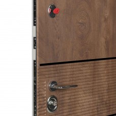 Двери входные БУЛАТ Revolut В-81 мод. №564/264 спил дерева коньячный/венге парма