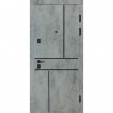 Двері вхідні БУЛАТ Ультра мод. №557/558 оксид темний/білий матовий гладкий