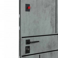 Двері вхідні БУЛАТ Ультра мод. №557/558 оксид темний/білий матовий гладкий