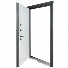 Двери входные БУЛАТ Cottage мод. №703/237 metalic grey/белый атласный