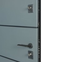 Двері вхідні БУЛАТ Cottage мод. №703/237 metalic grey/білий атласний