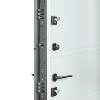 Двері вхідні БУЛАТ Cottage мод. №703/237 metalic grey/білий атласний