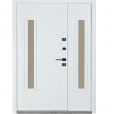 Двері вхідні БУЛАТ Термо House 1200 мод. №706/431 антрацит/білий атласний