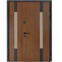 Двери входные БУЛАТ Термо House 1200 мод. №706/431 дуб бронза/белый атласный