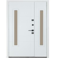 Двери входные БУЛАТ Термо House 1200 мод. №706/431 дуб бронза/белый атласный