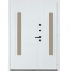 Двери входные БУЛАТ Термо House 1200 мод. №706/431 дуб бронза/белый атласный