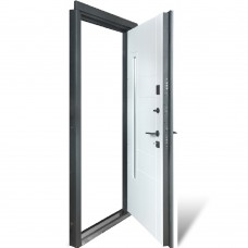 Двери входные БУЛАТ Cottage мод. №705/431 metalic grey/белый атласный