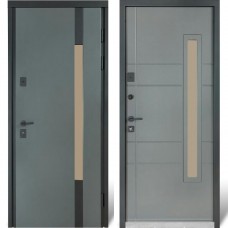 Вхідні двері вуличного типу Cottage мод. №705/431 metalic grey/титан
