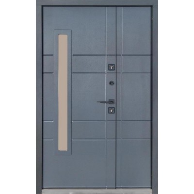 Вхідні двері вуличного типу БУЛАТ Термо House 1200 мод. №705/431 темний антрацит
