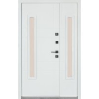 Двері вхідні БУЛАТ Термо House 1200 мод. №706/431 темний антрацит/білий атласний