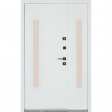 Двери входные БУЛАТ Термо House 1200 мод. №706/431 темный антрацит/белый атласный