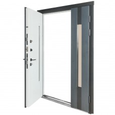 Двери входные БУЛАТ Термо House 1200 мод. №706/431 темный антрацит/белый атласный