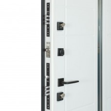 Двери входные БУЛАТ Термо House 1200 мод. №706/431 темный антрацит/белый атласный