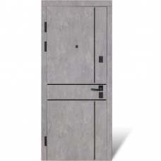 Двері вхідні БУЛАТ Ультра (квадро) Securemme мод. №540/249 wavestone grey/білий супермат