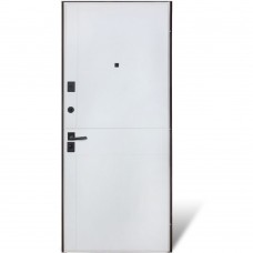 Двері вхідні БУЛАТ Ультра (квадро) Securemme мод. №540/249 wavestone grey/білий супермат