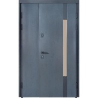 Двері вхідні БУЛАТ Термо House 1200 мод. №705/431 темний антрацит/білий атласний
