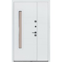 Двери входные БУЛАТ Термо House 1200 мод. №705/431 темный антрацит/белый атласный