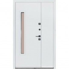 Двери входные БУЛАТ Термо House 1200 мод. №705/431 темный антрацит/белый атласный