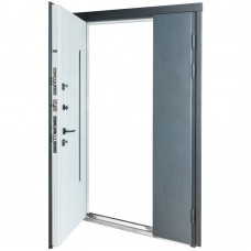 Двери входные БУЛАТ Термо House 1200 мод. №705/431 темный антрацит/белый атласный