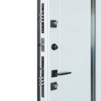 Двери входные БУЛАТ Термо House 1200 мод. №705/431 темный антрацит/белый атласный