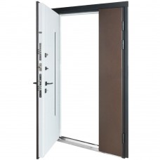 Двери входные БУЛАТ Термо House 1200 мод. №705/431 венге темный/белый атласный