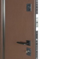 Двери входные БУЛАТ Термо House 1200 мод. №705/431 венге темный/белый атласный