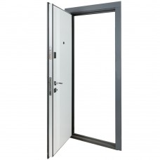 Двери входные БУЛАТ Revolut В-434 мод. №172 антрацит/белый матовый гладкий